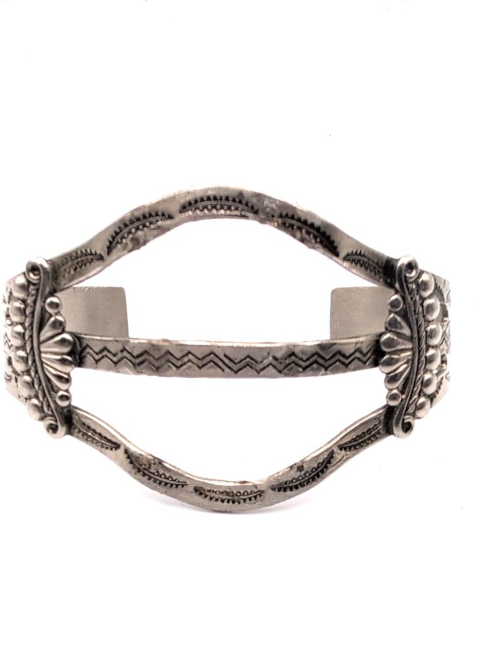 Vintage Navajo Silver/Nickel Cuff Bracelet READ